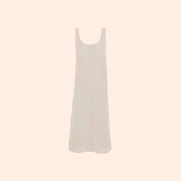 1HR SALE Reformation Grover Linen Dress (Oatmeal) Midi 1HR SALE Reformation Grover Linen Dress (Oatmeal) Midi